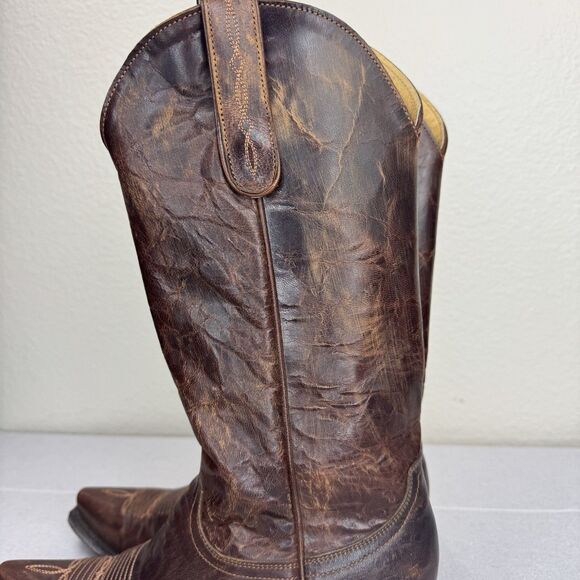 Idyllwind Wildwest Snip Toe Leather Western Boots Cowgirl Rodeo Brown 8 B - Picture 7 of 16